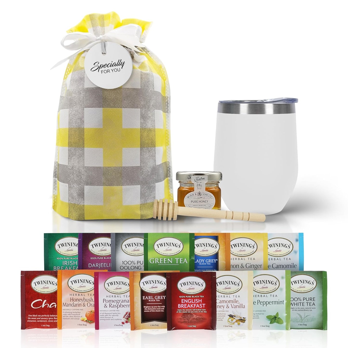 Tea Gift Bag - White Tumbler
