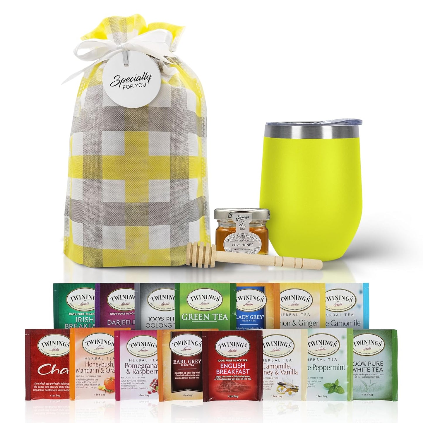 Tea Gift Bag - Yellow Tumbler