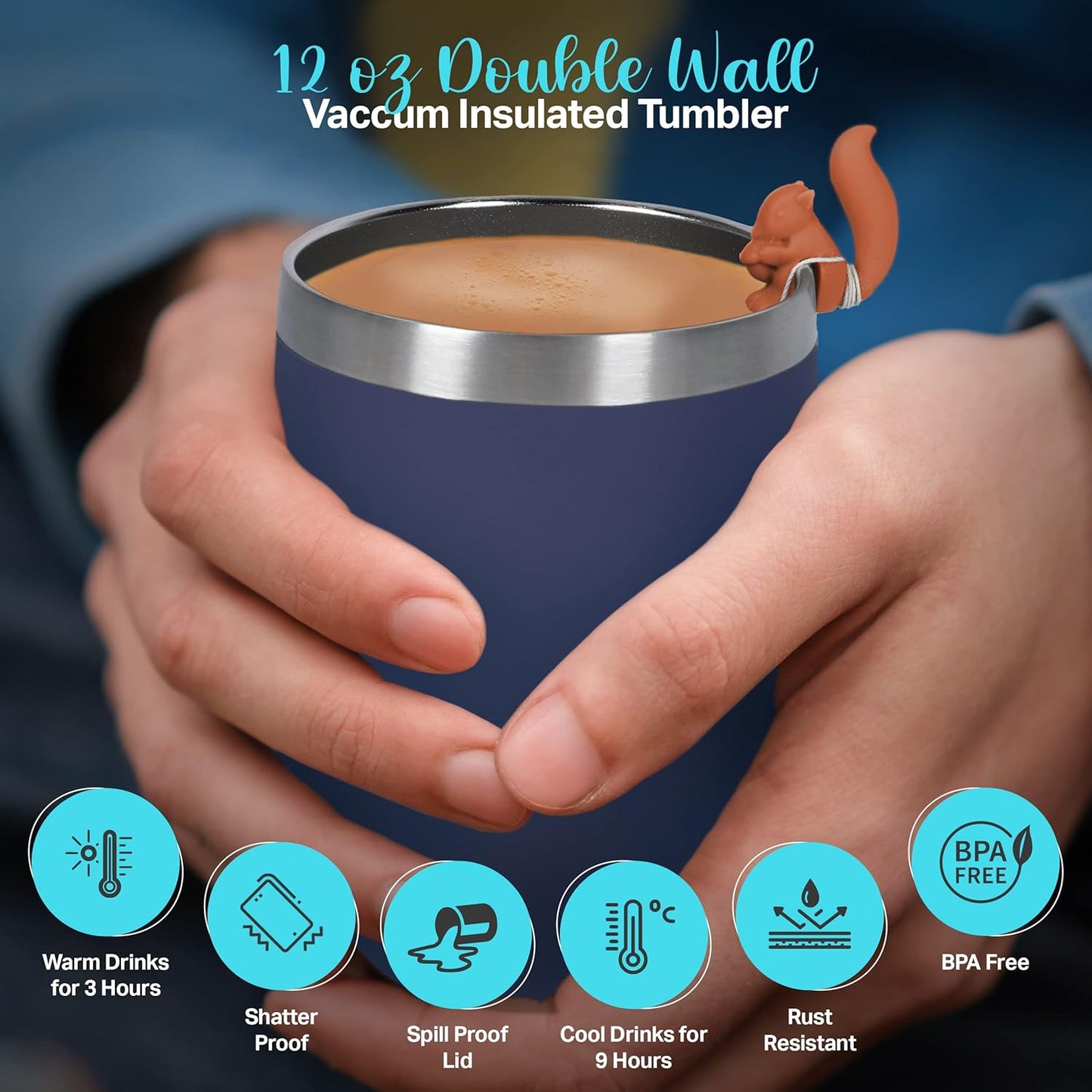 Tea Gift Set - Blue Tumbler, Blue Box