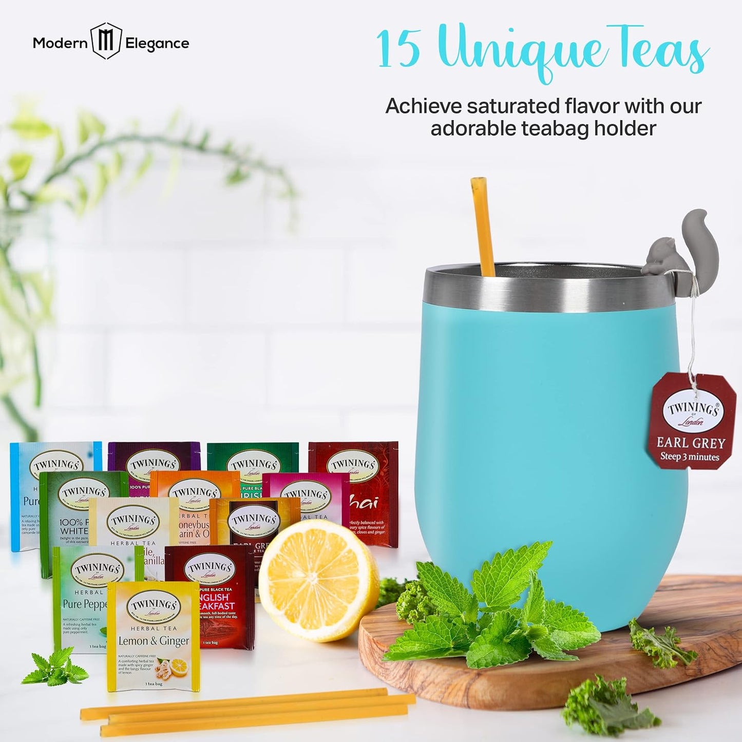 Kettle Tea Gift Set - Teal Tumbler - Twining Tea