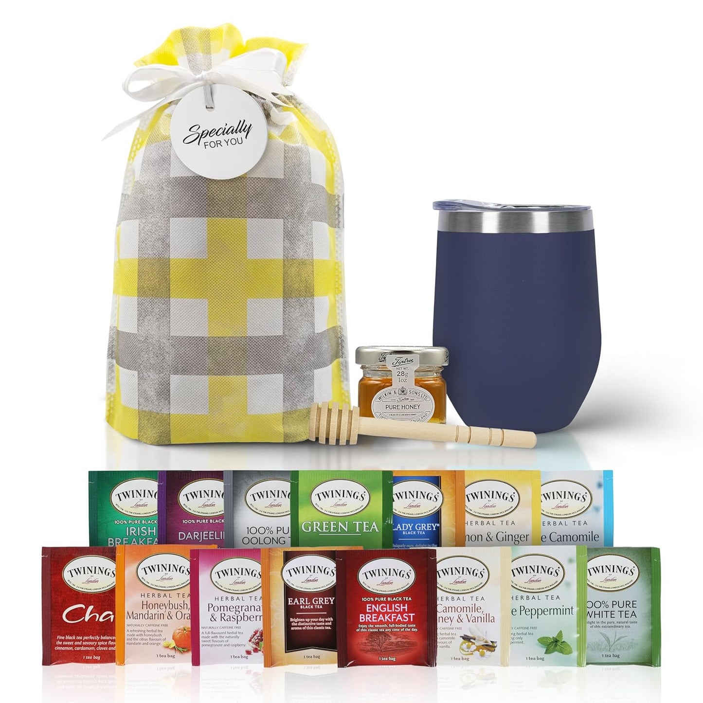 Tea Gift Bag - Blue Tumbler