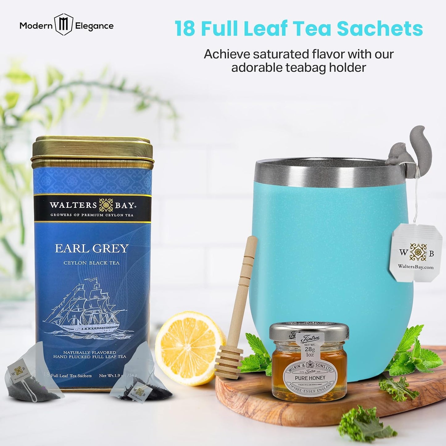 Walters Bay Earl Gray - Teal Tumbler - Heart Socks