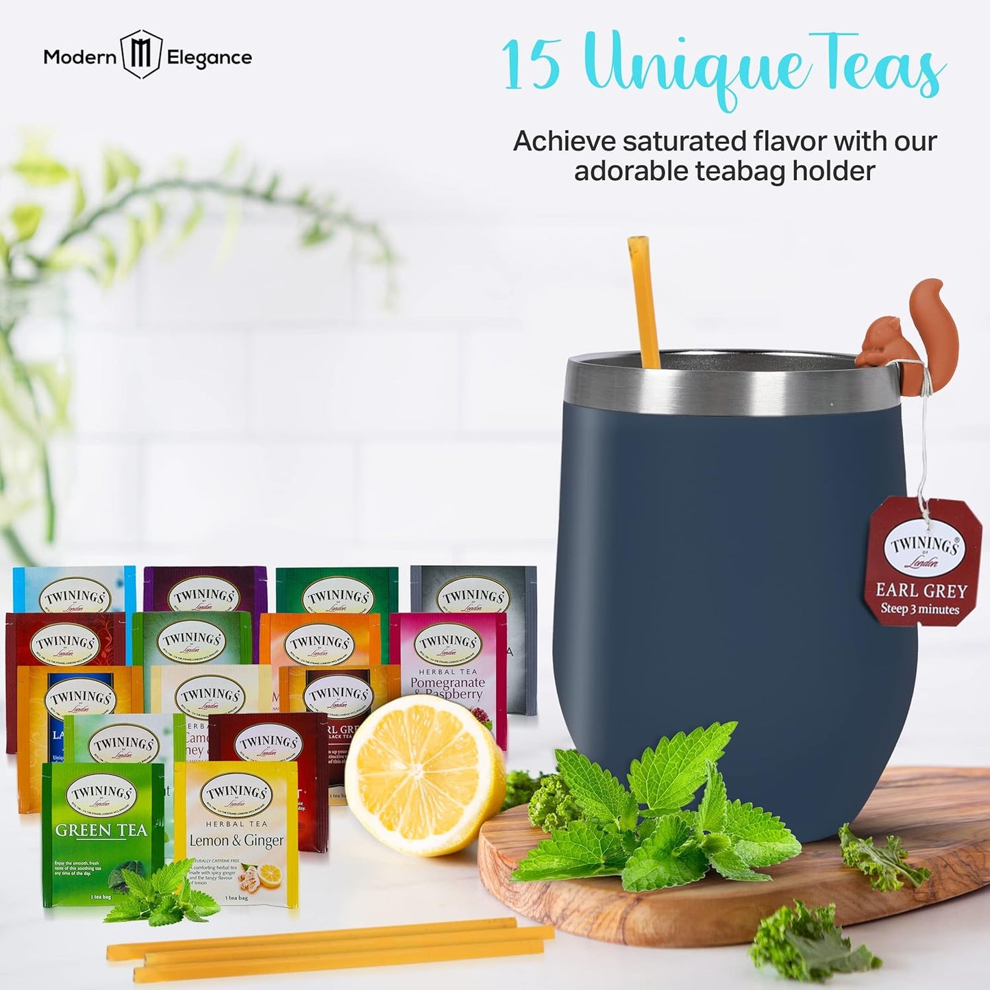 Tea Gift Set - Blue Tumbler, Blue Box