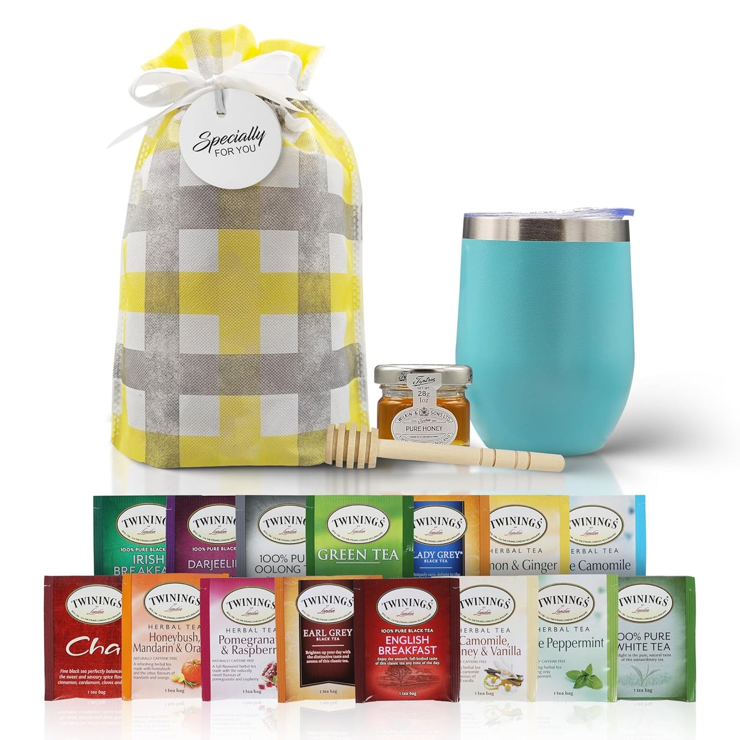 Tea Gift Bag - Teal Tumbler