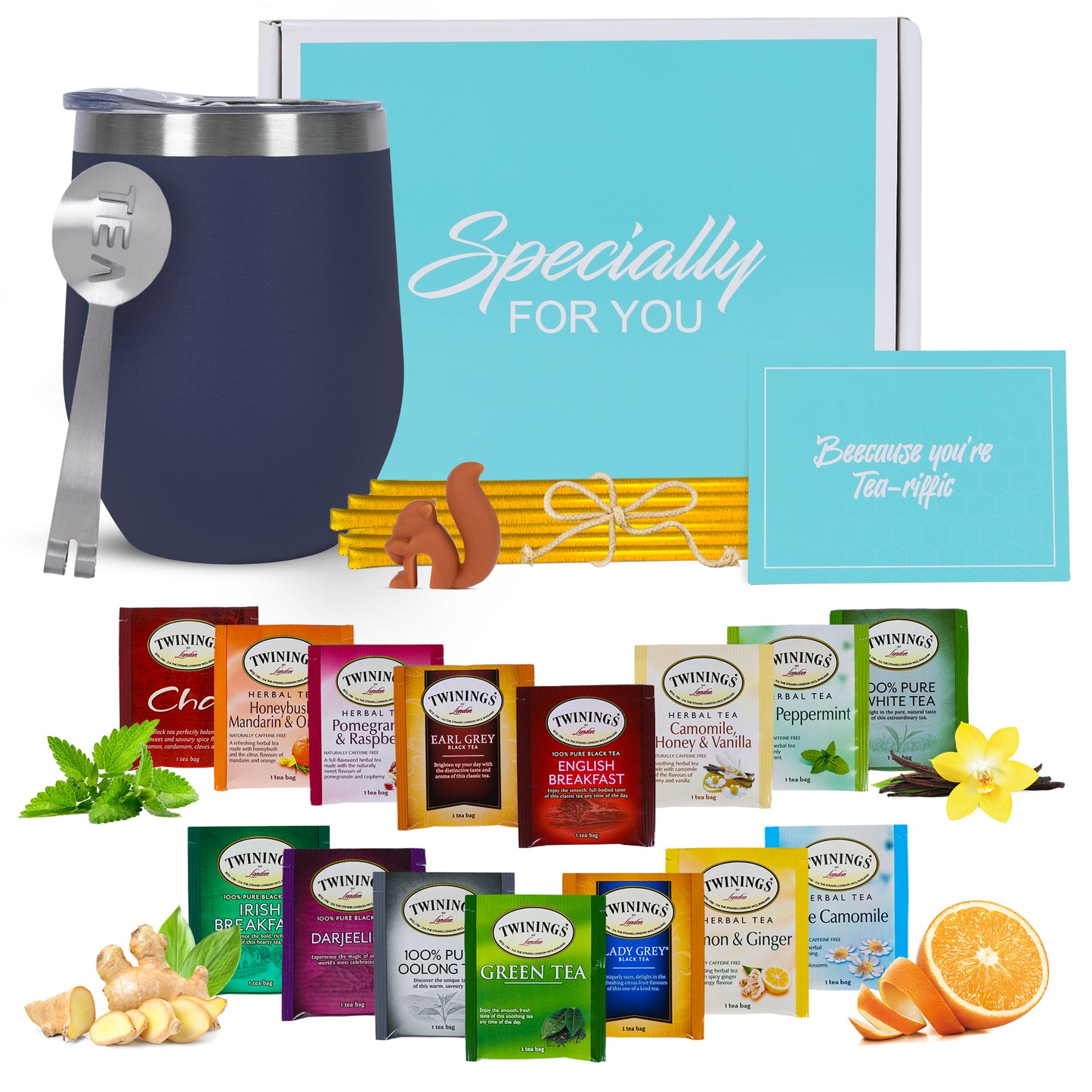 Tea Gift Set - Blue Tumbler