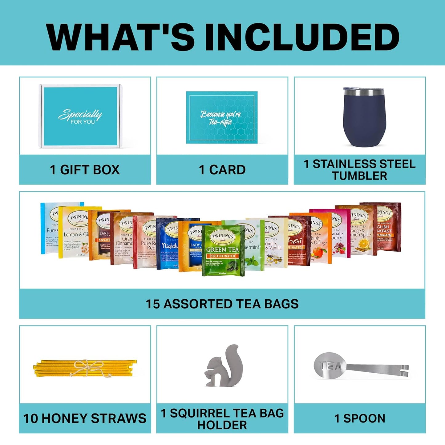 Tea Gift Set Decaffeinated - Blue Tumbler