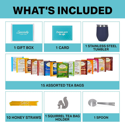 Tea Gift Set Decaffeinated - Blue Tumbler