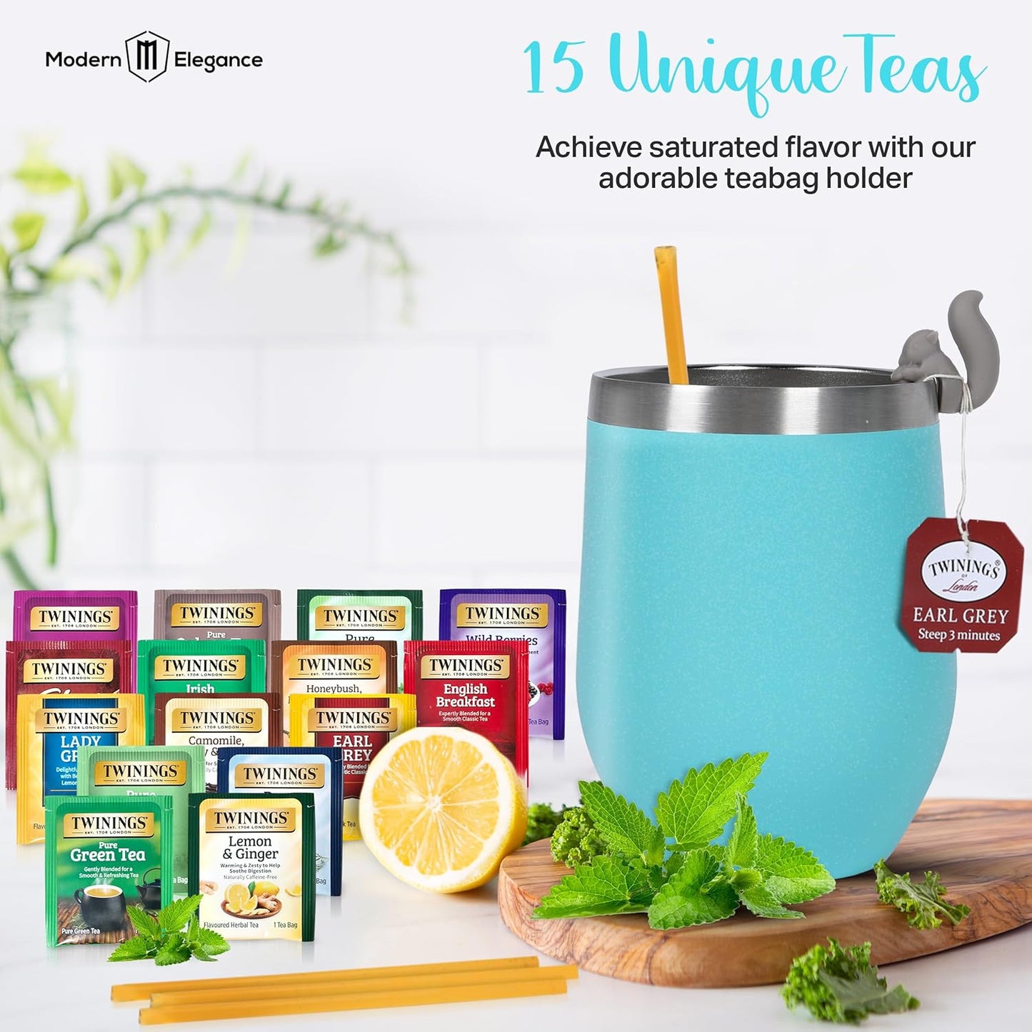 Tea Gift Set - Birthday Teal Tumbler