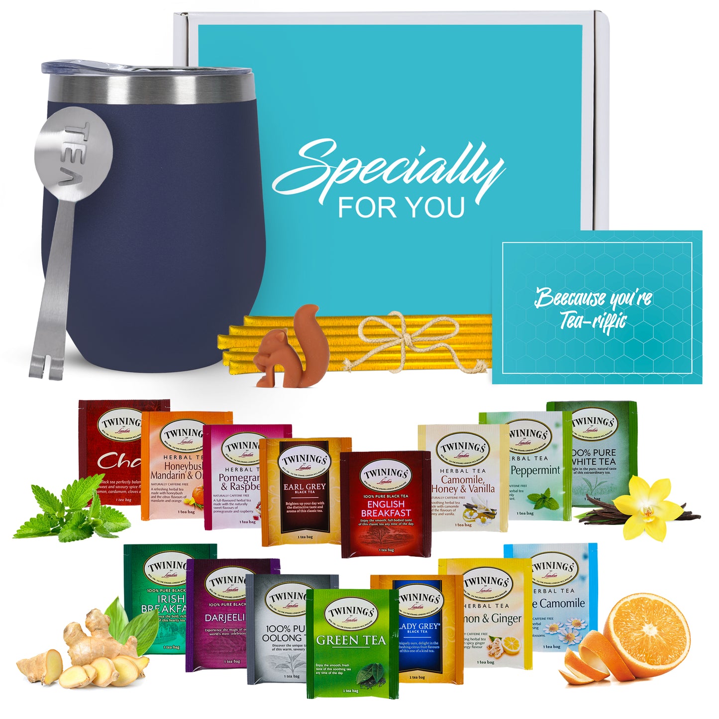 Tea Gift Set - Blue Tumbler