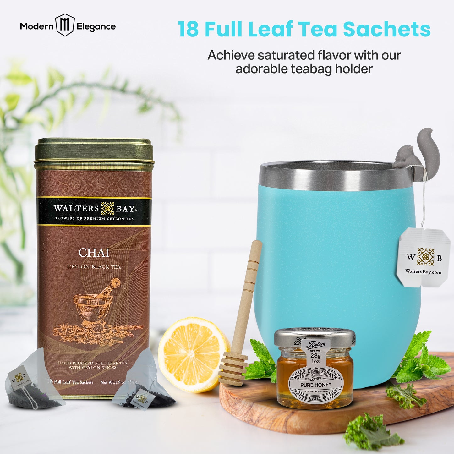 Walters Bay Chai Tea Gift Set - Teal Tumbler