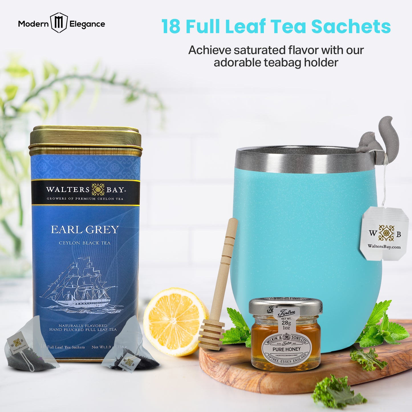 Walters Bay Earl Gray - Teal Tumbler