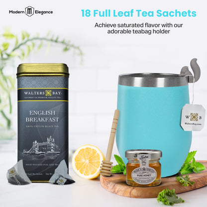 Walters Bay English Breakfast Tea Gift Set - Teal Tumbler