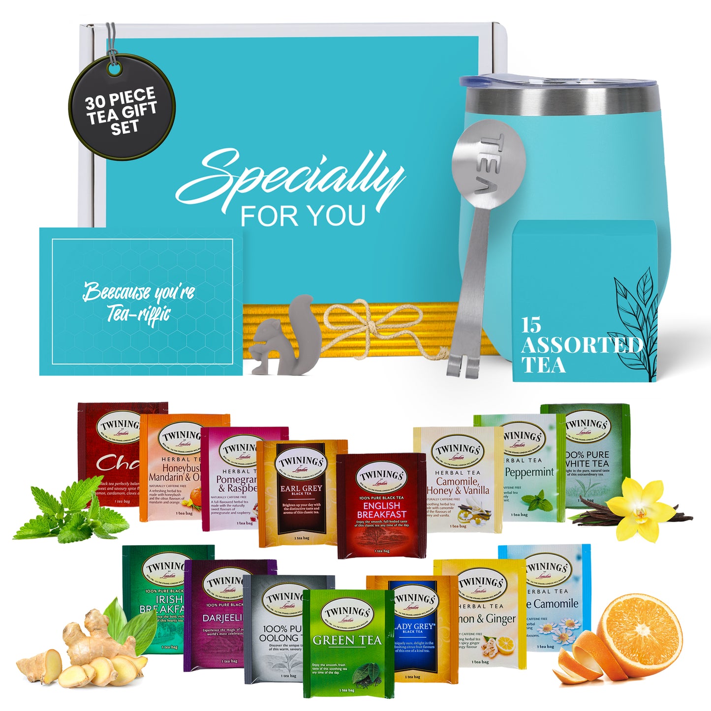 Tea Gift Set - Teal Tumbler