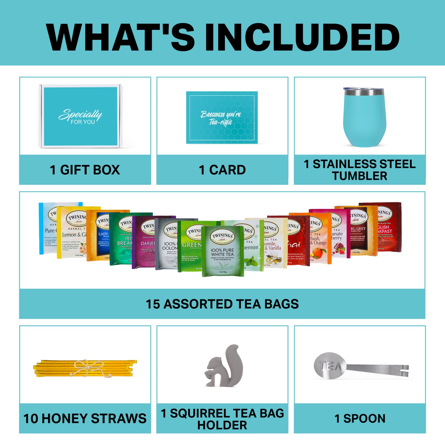 Tea Gift Set - Teal Tumbler