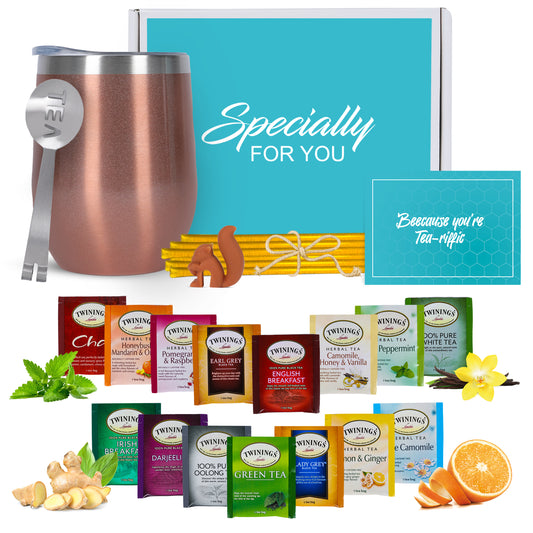 Tea Gift Set - Rose Gold Tumbler
