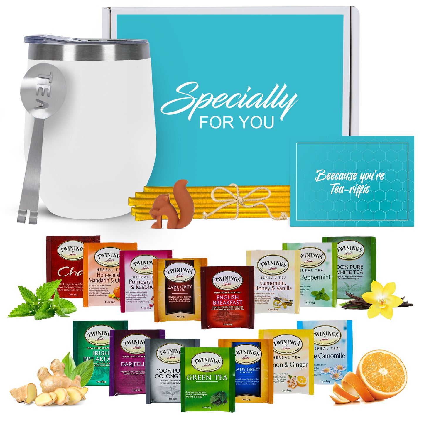 Tea Gift Set - White Tumbler